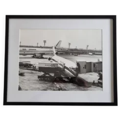 Photographie Air France à Orly, tirage vintage années 70 encadré, 53x43 cm
