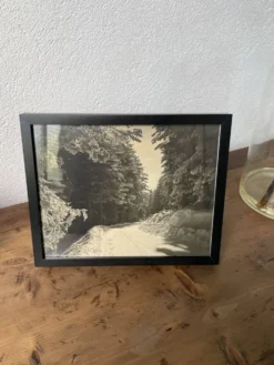 Photographie ancienne paysage enneigé
