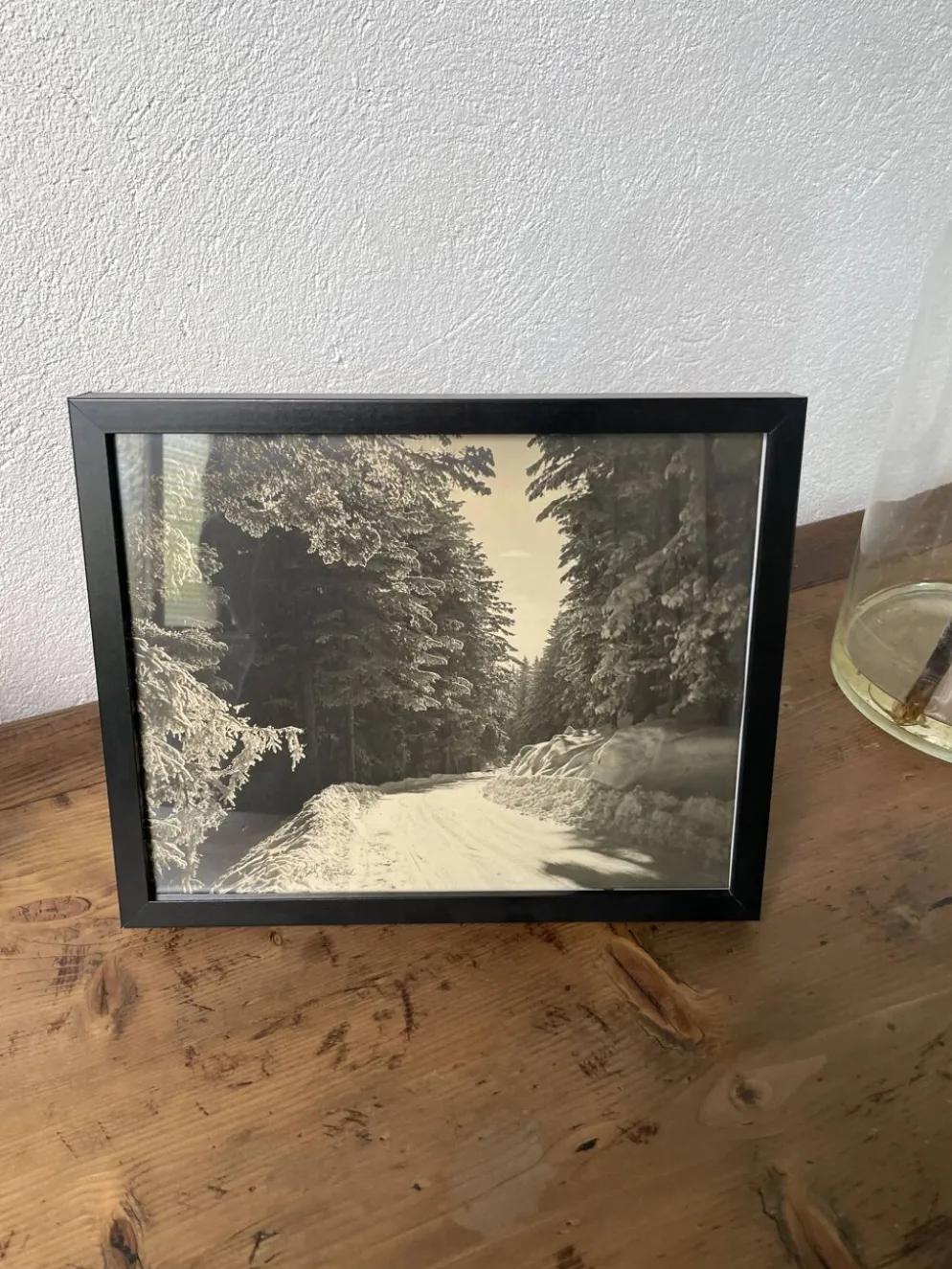 Photographie ancienne paysage enneigé
