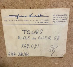 Photographie argentique - Rives du Cher à Tours – Sylvain Knecht, 1967