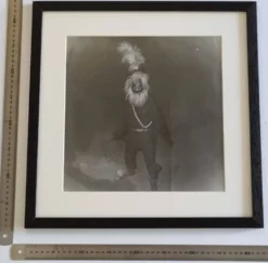 Photographie ethnographique vintage rituel d’Afrique de l’Ouest 43 x 43 cm