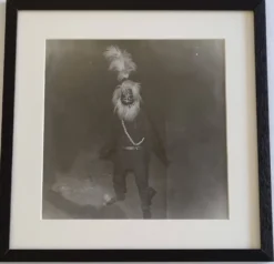 Photographie ethnographique vintage rituel d’Afrique de l’Ouest 43 x 43 cm