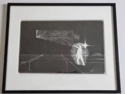 Photographie futuriste N&B, Tirage argentique signé, 40 x 50 cm
