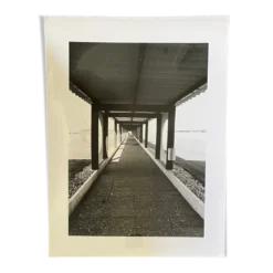 Photographie tirage argentique noir et blanc circa 1970 architecture