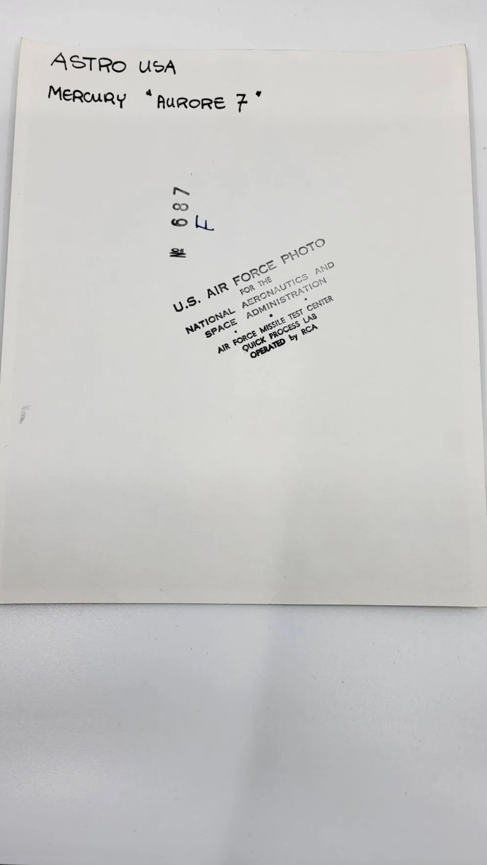Photographie Us Air Force Lanceur Mercury Aurore 7 Nasa USA 1962