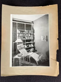 Photo originale de meubles par Bruno Mathsson / Suède - 1945