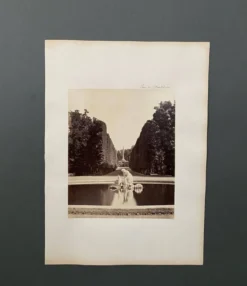 Photo Parc de Schoenbrunn XIXe albumine carton contrecollé