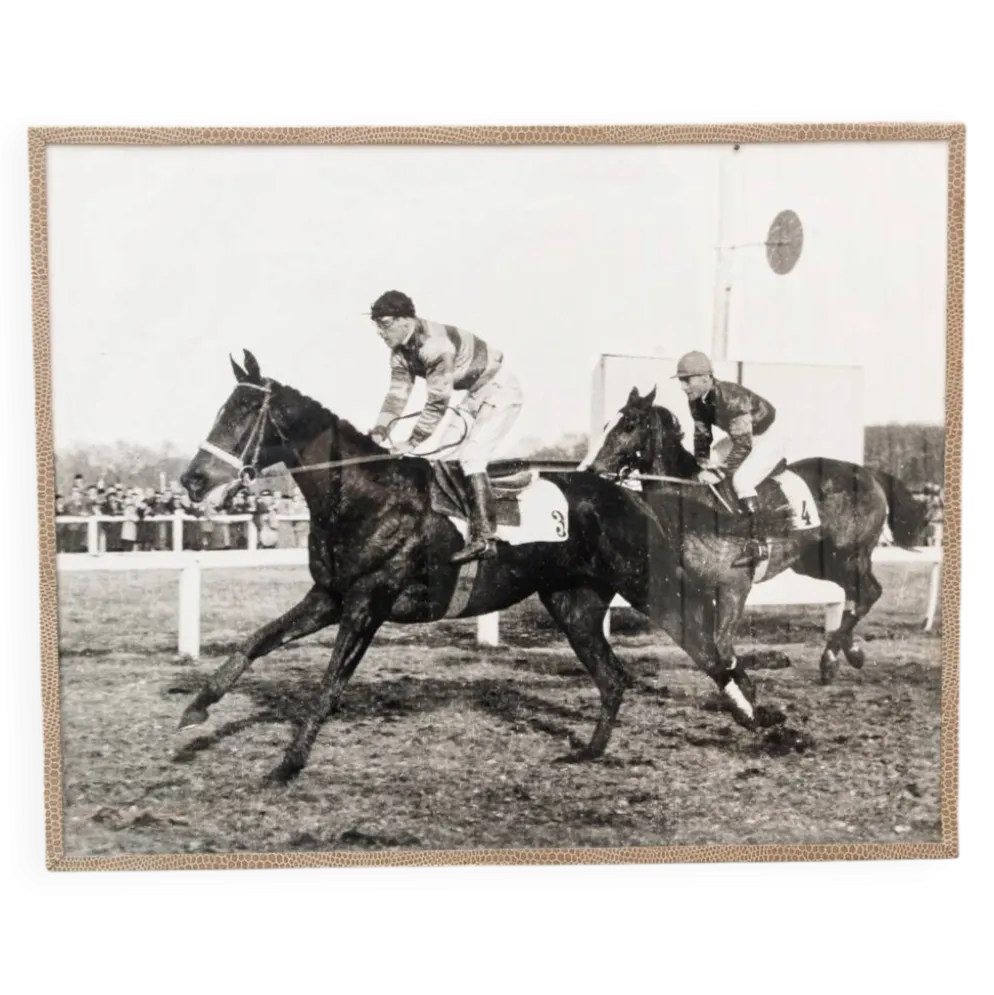 Photo équestre, champs de course, années 40