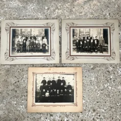 3 photos de classe début XXe