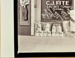 Photo vintage Mississippi 1936 – Devanture CJ Fite Jazz Feeds – Tirage prem