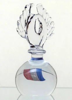 Pièce en verre sculptural du milieu du siècle, années 1970