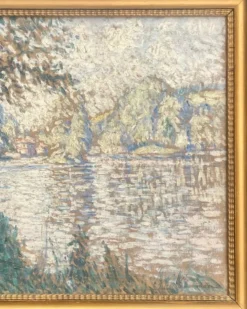 Pierre Thomas (1865-1930) — Bord de rivière en Limousin, huile sur toile