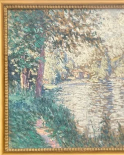 Pierre Thomas (1865-1930) — Bord de rivière en Limousin, huile sur toile