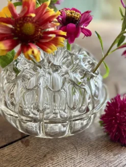 Pique fleur ancien en verre XXL