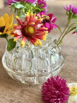 Pique fleur ancien en verre XXL