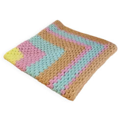 Plaid enfant vintage crochet pastel