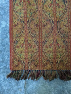 Plaid en laine tissée jacquard à décor Jamawar réversible