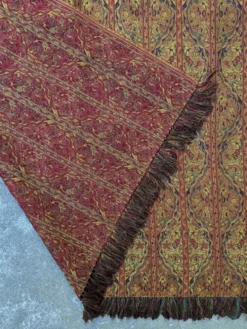 Plaid en laine tissée jacquard à décor Jamawar réversible