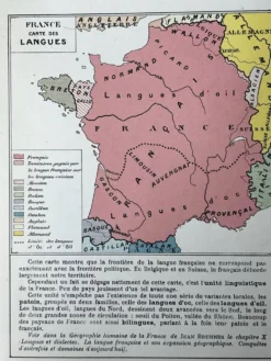 Planche cartographique - France, population et divisions - 27x37cm - 1