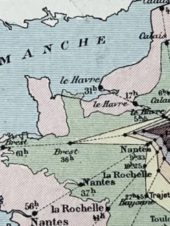 Planche cartographique - France, population et divisions - 27x37cm - 1