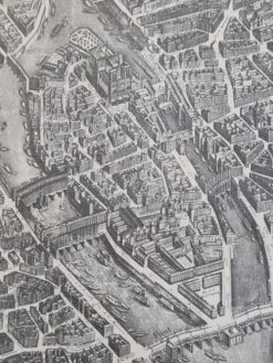 Plan de Turgot 1739 – Reproduction vintage encadrée 100 x 80 cm avec verre