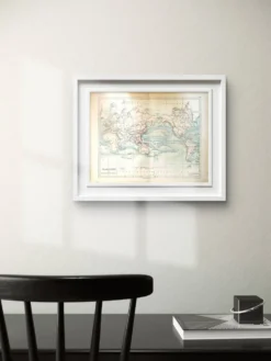 Planisphère ancien de 1887 – Carte géographique vintage