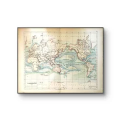 Planisphère ancien de 1887 – Carte géographique vintage