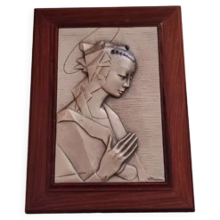 Plaque d'une Vierge