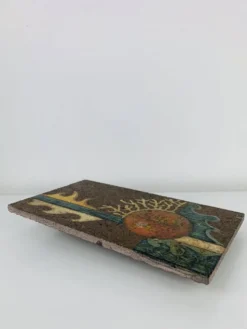 Plaque en lave émaillée vintage