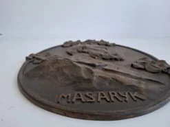Plaque murale Art Déco T. G. Masaryk 1920, Tchécoslovaquie