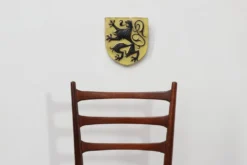 Plaque murale avec lion flamand par Vandeweghe pour Amphora, Belgique, vers 1950
