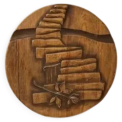 Plaque murale en bois sculpté vintage, relief sculptural, Tchécoslovaquie, milieu du 20e siècle, 47 cm