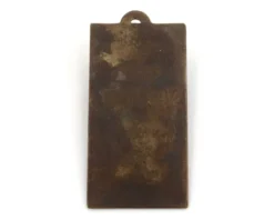 Plaque religieuse murale moderniste en bronze avec dicton, années 50