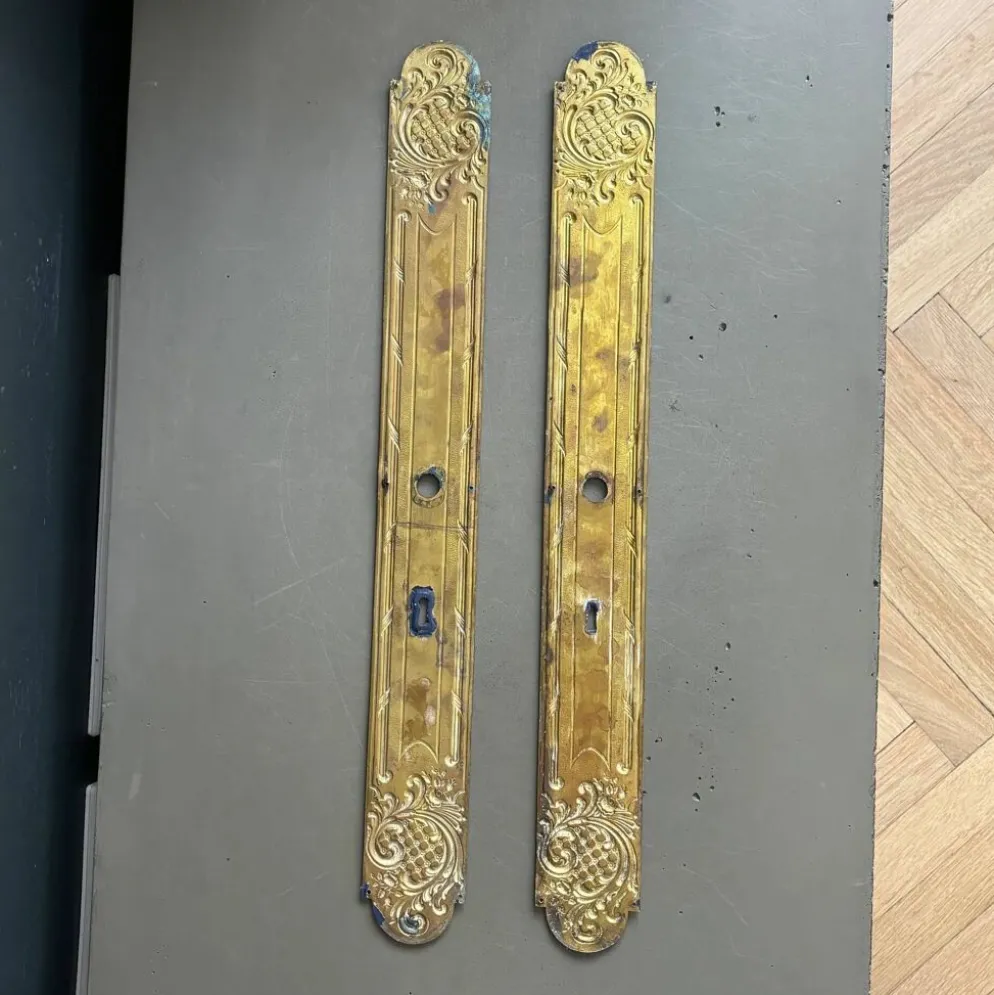 2 plaques de propreté anciennes - 53cm - Ref 1338