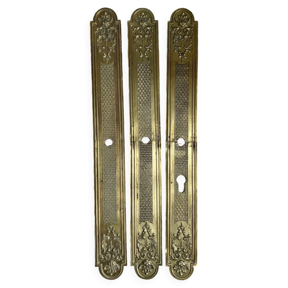 Plaques de propreté anciennes en laiton
