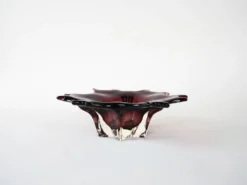 Plateau en verre, design italien, années 1970, fabriqué en Italie