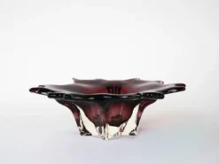 Plateau en verre, design italien, années 1970, fabriqué en Italie
