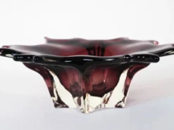 Plateau en verre, design italien, années 1970, fabriqué en Italie