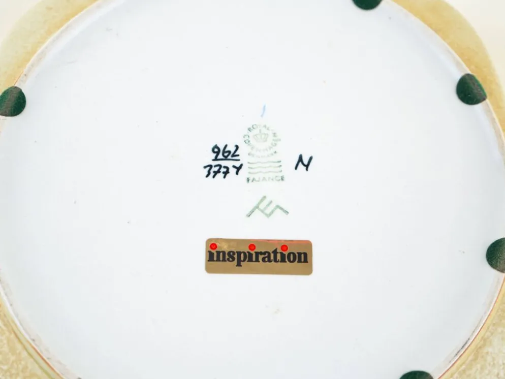 Plat en céramique, design danois, années 1960, fabriqué par Royal Copenhagen