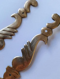 platine de serrure porte de meuble laiton années 50