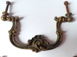 Poignée ancienne paire bronze porte meuble tiroir