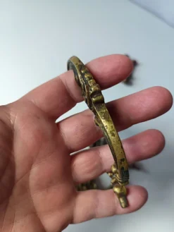 Poignée ancienne paire bronze porte meuble tiroir