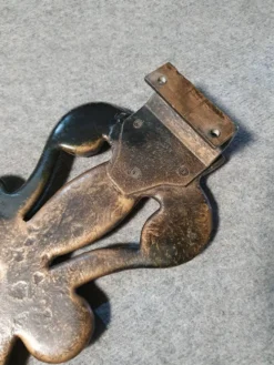 Poignée de porte brutaliste vintage en aluminium 84 cm années 1970 XXL Humberg