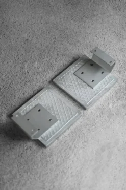 Poignée de Porte d'Entrée Brutaliste Vintage en Métal et Ceramik par Juliette Belarti, 1960s, Set de 2