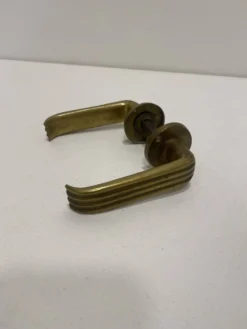 Poignée de porte en laiton Gio Ponti Art Déco années 1930 architecture italienne du milieu du siècle