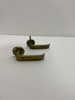 Poignée de porte en laiton Gio Ponti Art Déco années 1930 architecture italienne du milieu du siècle