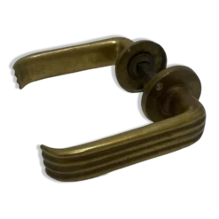 Poignée de porte en laiton Gio Ponti Art Déco années 1930 architecture italienne du milieu du siècle