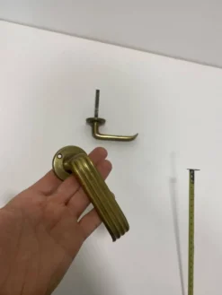 Poignée de porte en laiton Gio Ponti Art Déco années 1930 architecture italienne du milieu du siècle