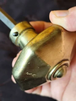 Poignée de porte octogonale en laiton style Louis Philippe-Restauration