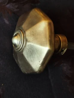 Poignée de porte octogonale en laiton style Louis Philippe-Restauration